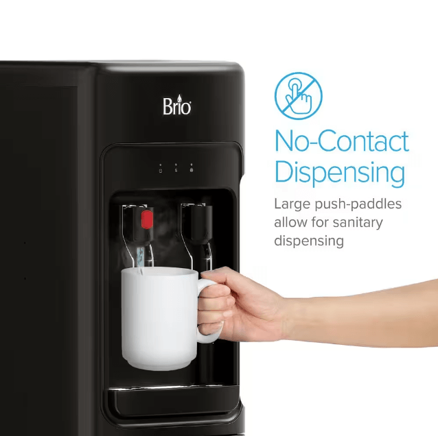 Brio Bottleless 2-Stage Filtration Water Dispenser Tri-Temp Connects to Your Water Line Height 42