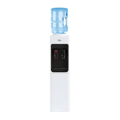Brio 300 Series Slimline Top-Load Water Dispenser for 3 & 5 Gallon Bottles, Paddle Dispensing, Hot & Cold, White