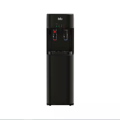 Brio Bottom Load Water Cooler Dispenser Paddle Dispensing, Hot & Cold, LED Lights W/Empty Bottle Alert, Black