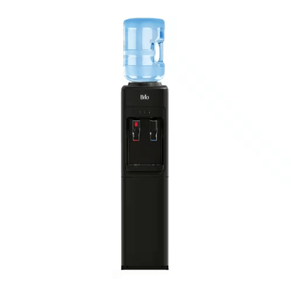 Brio 300 Series Slimline Top-Load Water Dispenser for 3 & 5 Gallon Bottles, Paddle Dispensing, Hot & Cold, Black